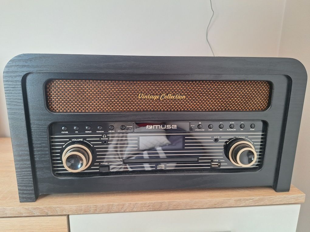 Gramofon MUSE MT-115 DAB Bluetooth USB Drewno