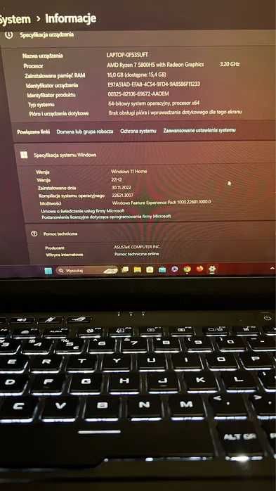 laptop rog zephyrus g14 GA401QM nowa cena