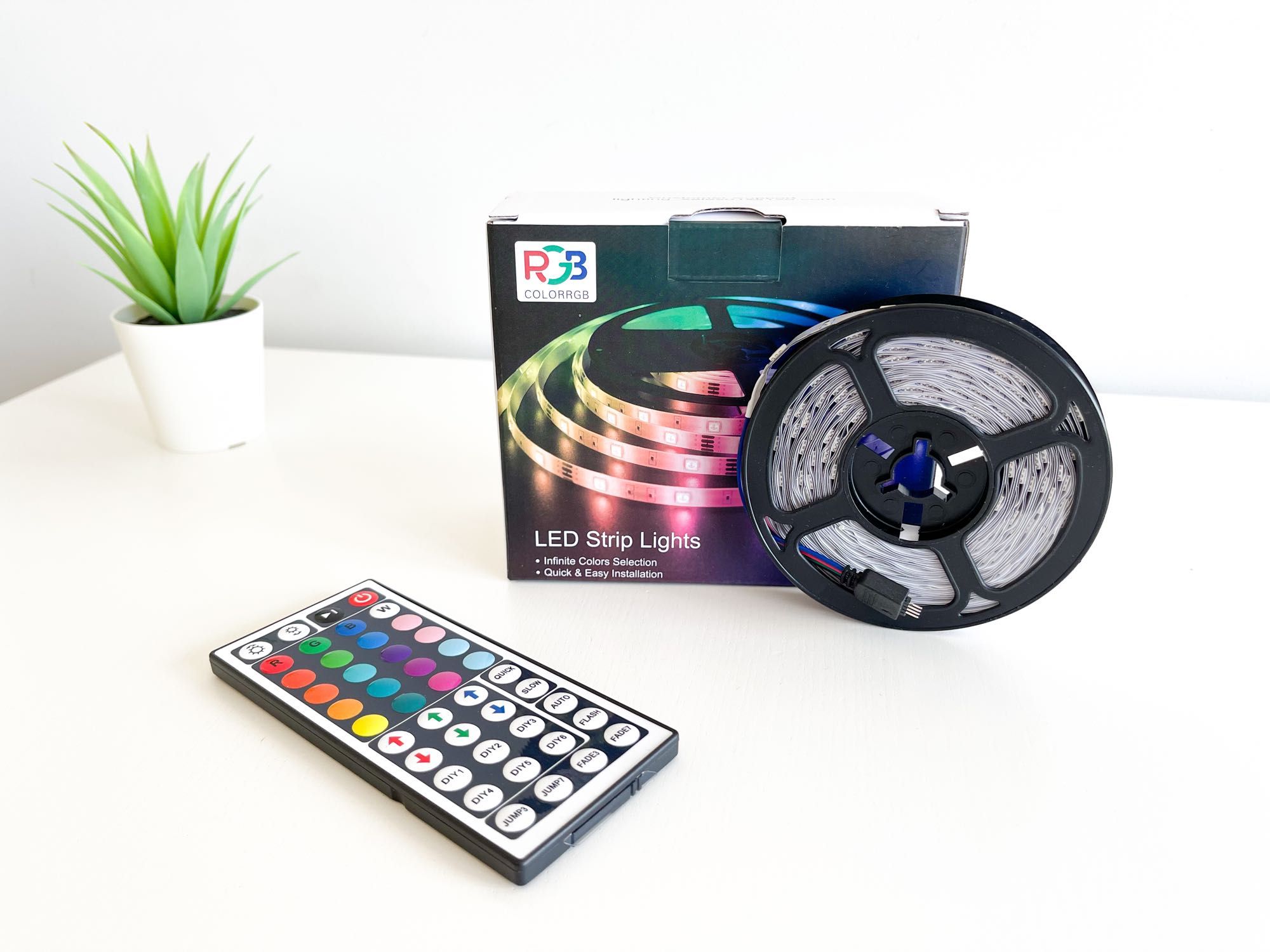 Kit Fita LED 5M RGB+White Bluetooth (ColorRGB) - NOVO/SELADO