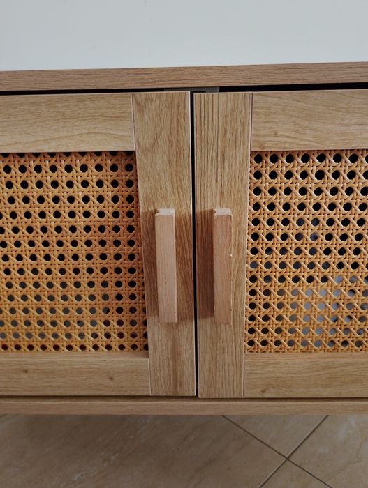 Móvel de sala, efeito rattan