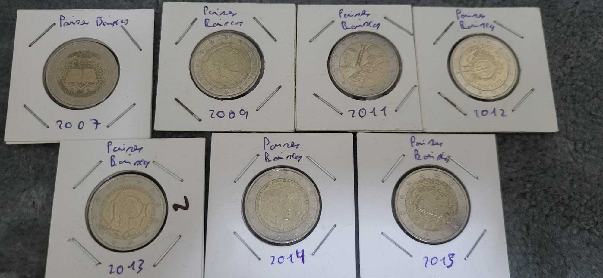 Moedas Comemorativas Euro-Itália/Paises Baix/Grécia/Irlanda/Luxemburgo