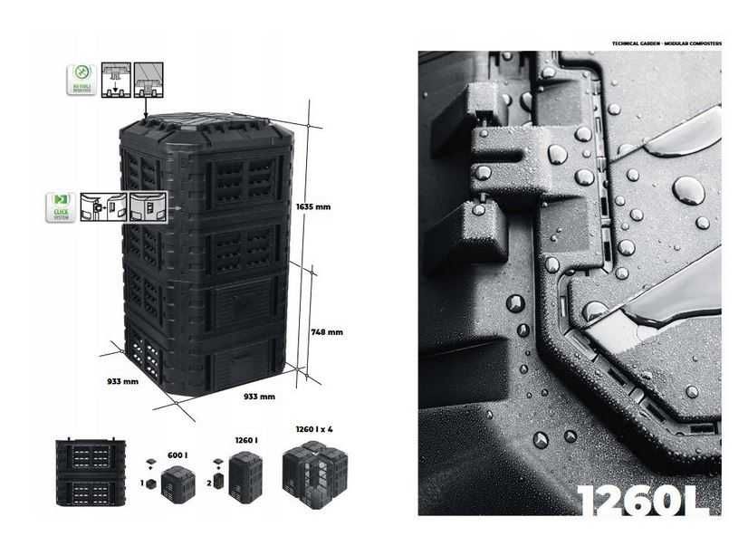 Kompostownik Patrol Group modularny 1260l NOWY POZ KAT