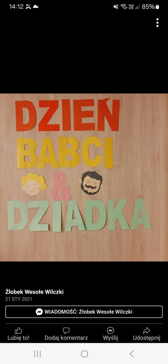 Napis na Dzień Babci I Dziadka