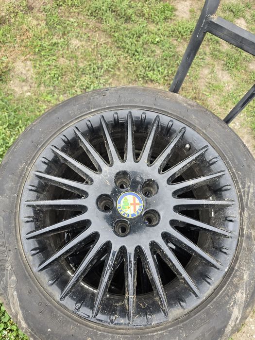 Alu 17 5x110 opony prawie nowe lato alfa