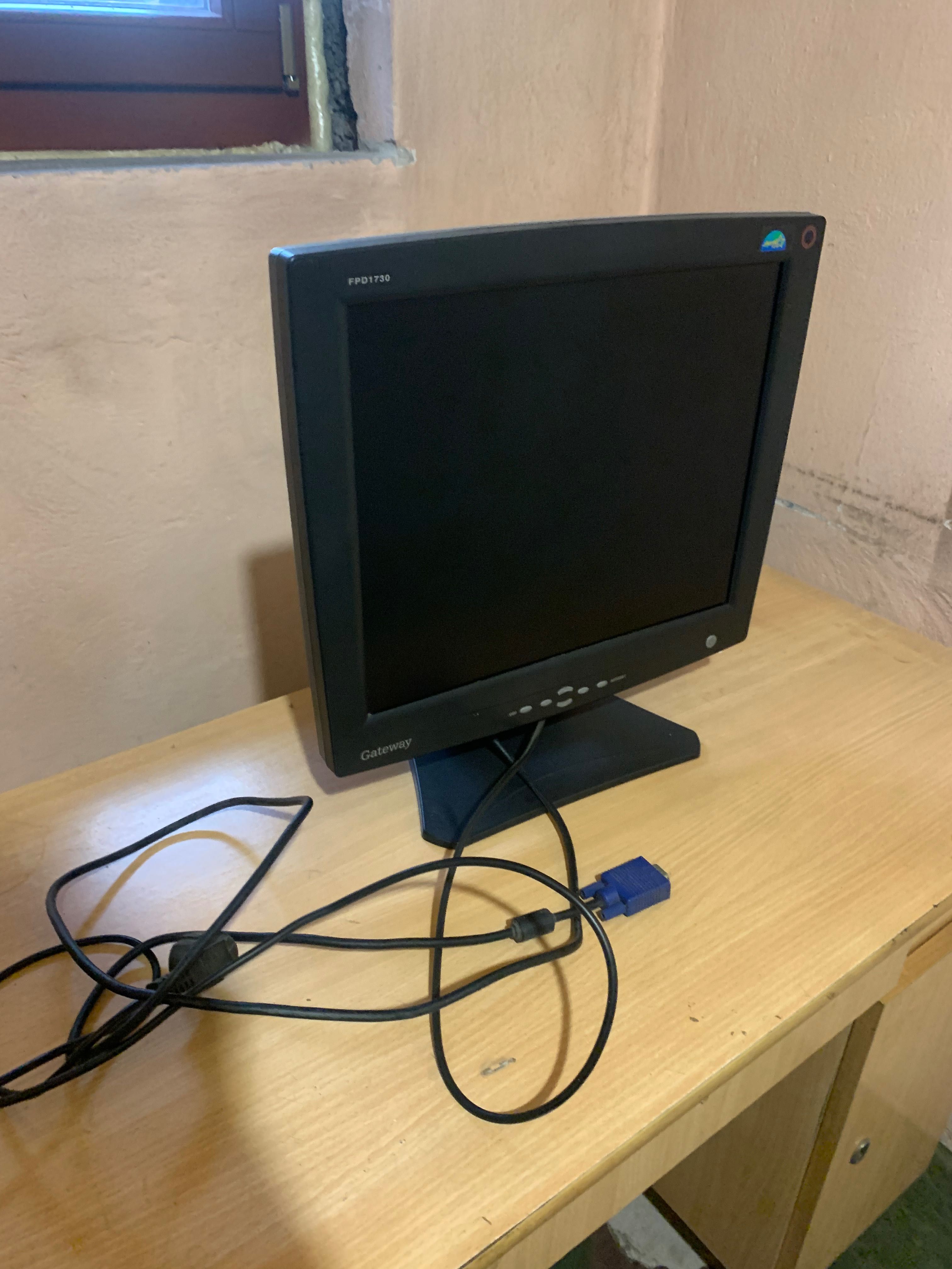 Monitor czarny gateway fpd1730 komputer