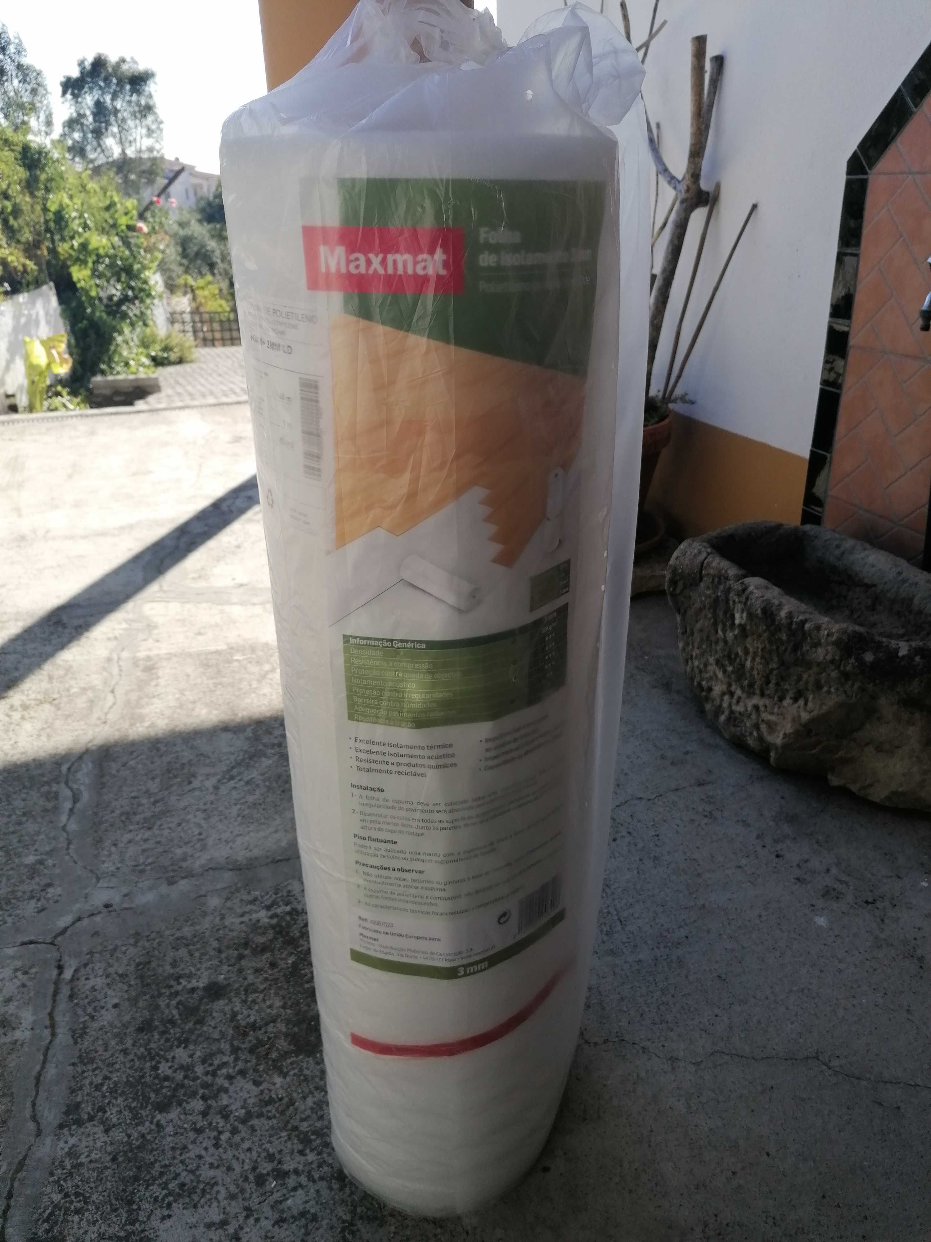 Chão Flutuante + Espuma isolamento PVC novos, nas embalagens