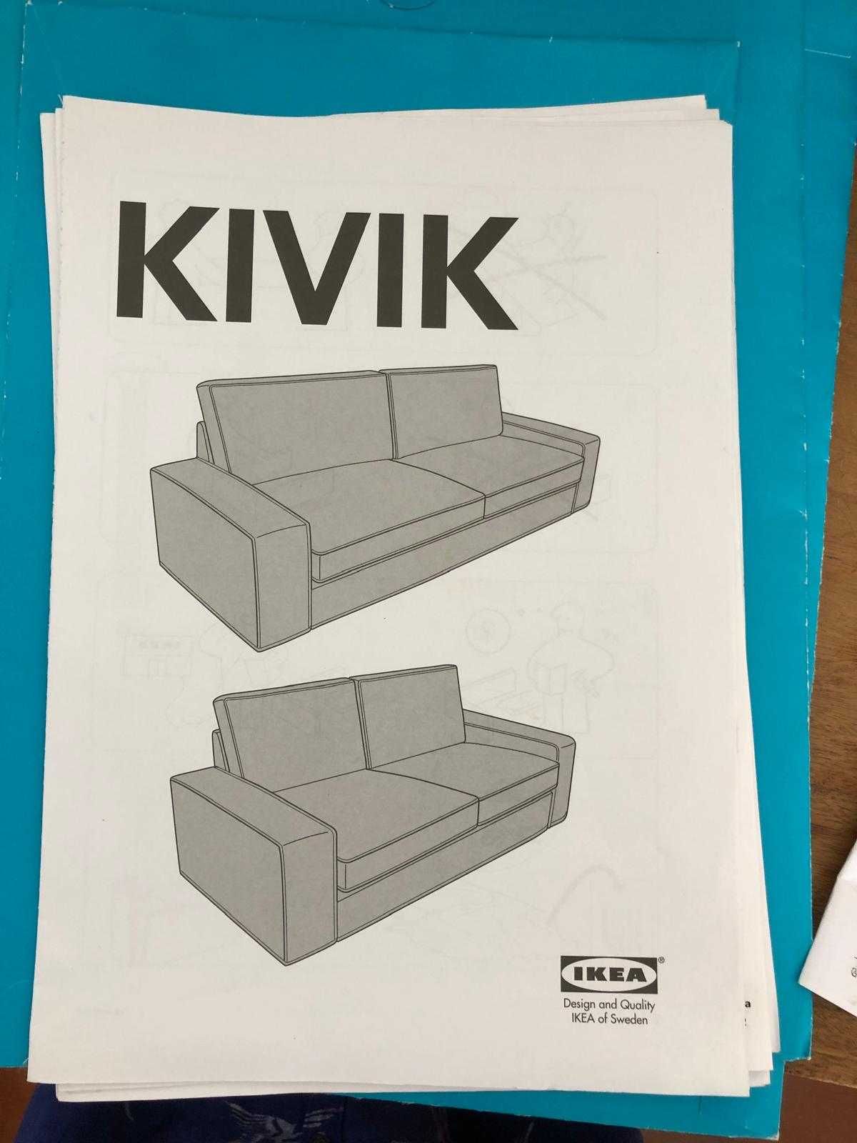 Sofá 3 lugares Ikea modelo KIVIK