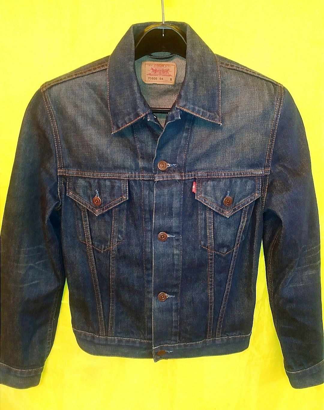 Куртка LEVI STRAUSS & CO США, джинсовый жакет р.S, 44-46, пиджак