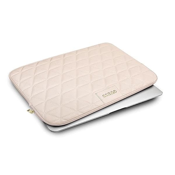 Pokrowiec Guess Quilted na laptopa 13'' - różowy