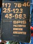 Spis pocztowych numerów adresowych 1974r