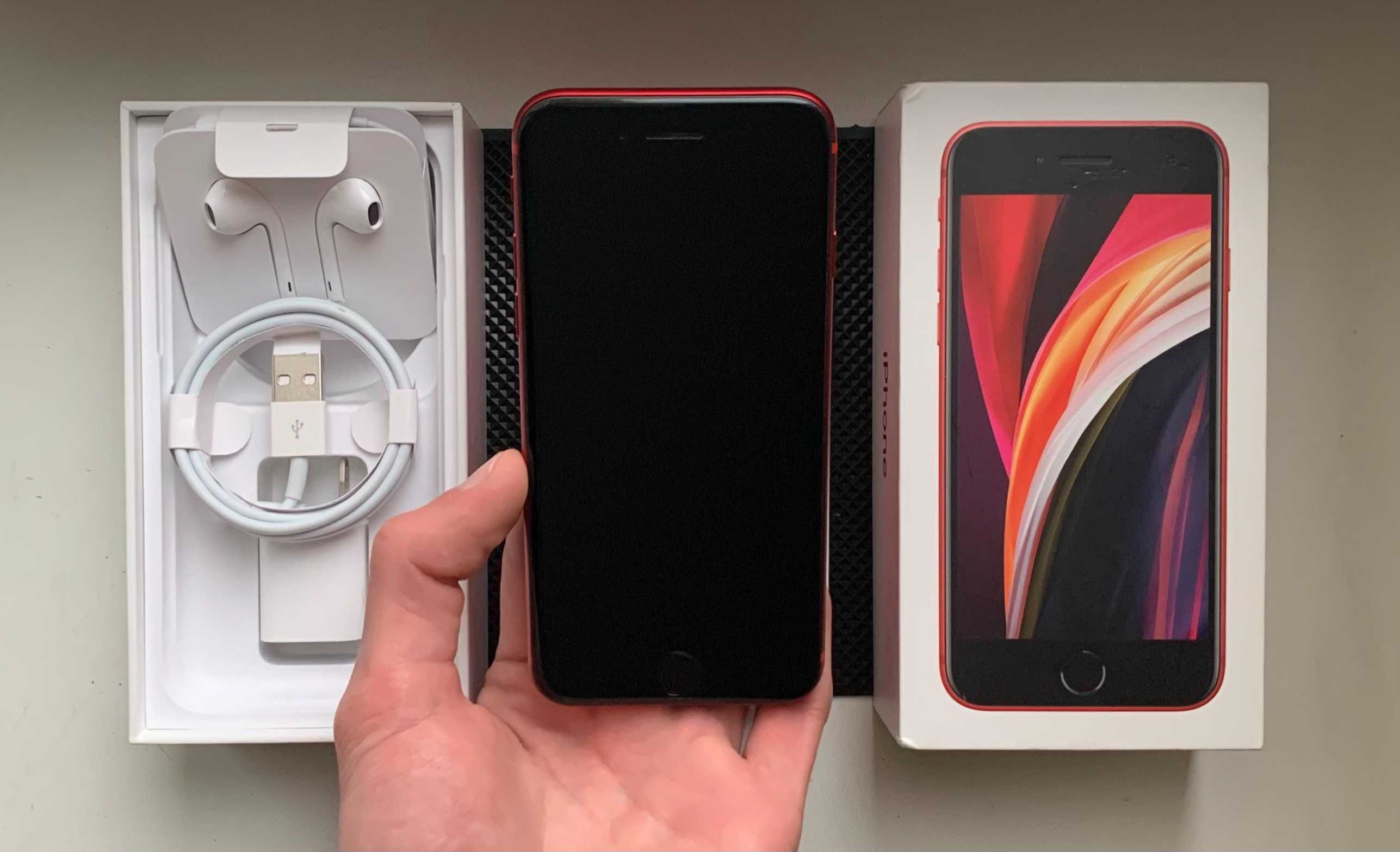 НОВЫЙ - iPhone SE 2020 64 гб - NEVERLOCK - 100% АКБ + КОМПЛЕКТ - RED