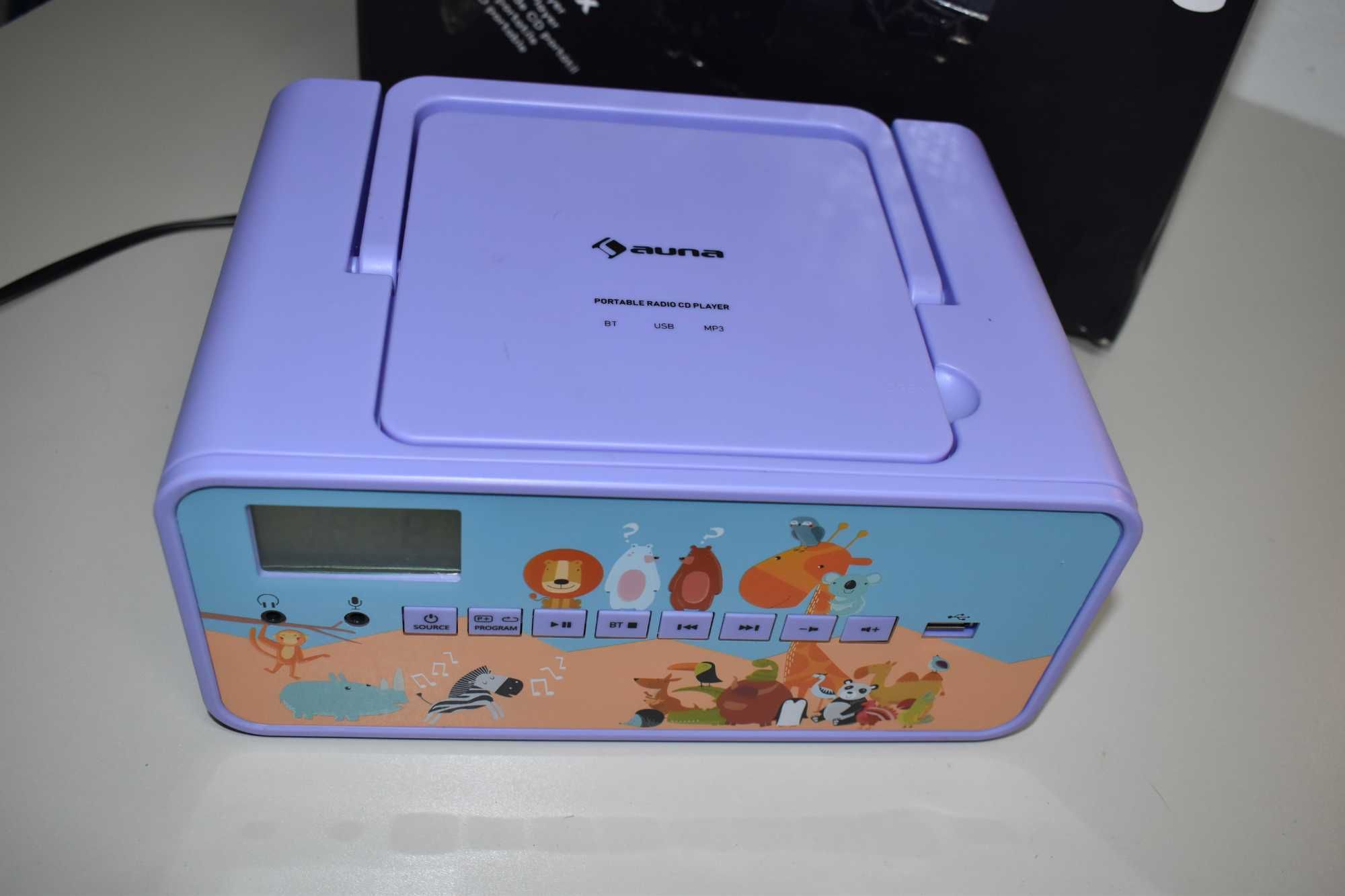 Radioodtwarzacz Kidsbox Space CD z mikrofonem Gwarancja 12 m-cy