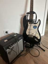 guitarra + amplificador fender