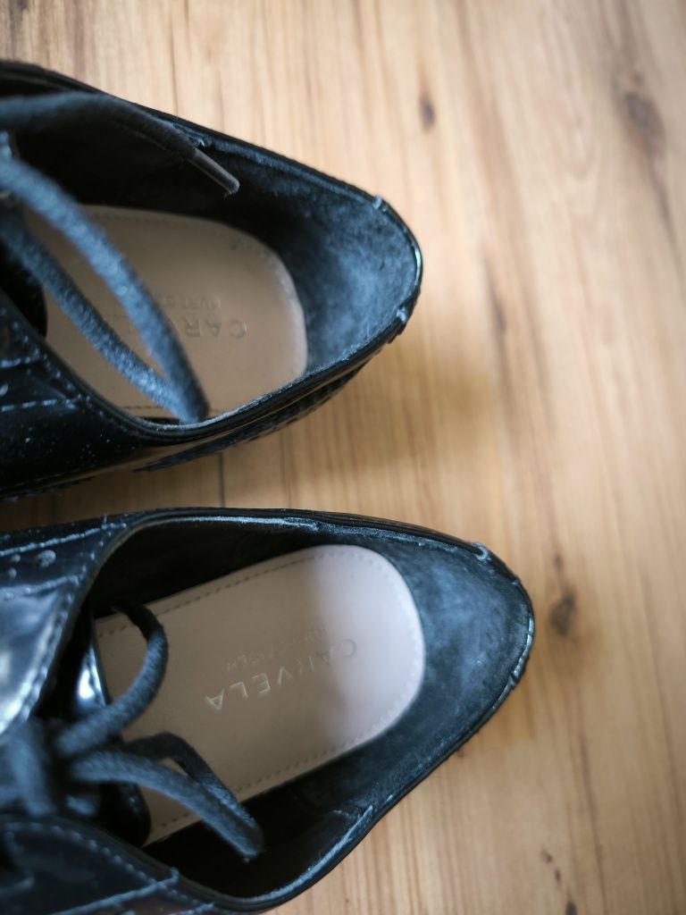 Carvela Kurt Geiger buty damskie EU 38,5 czarne półbuty oksfordki