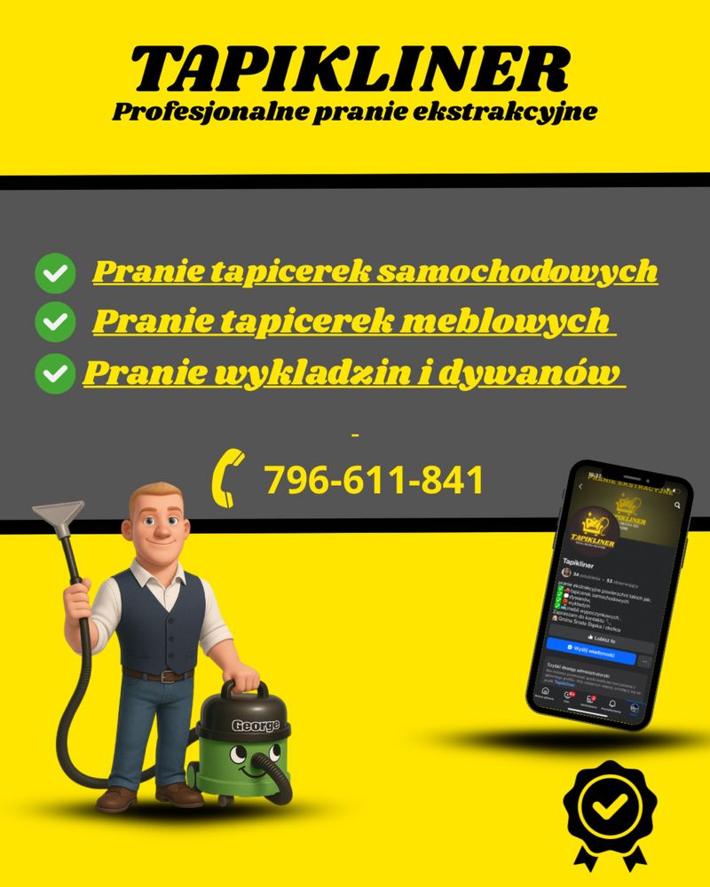 Tapikliner – Profesjonalne pranie tapicerki | Środa Śląska i okolice