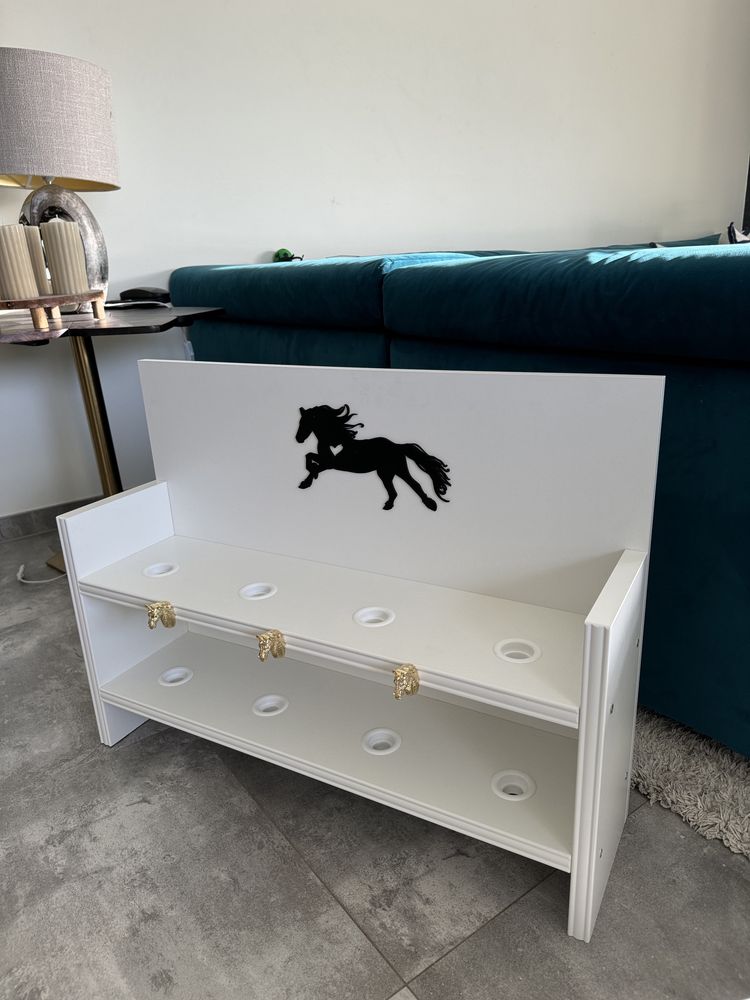 Luksusowa stajnia / stojak dla Hobby Horse biała