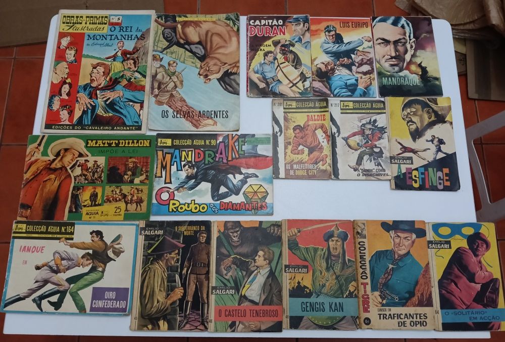 82 Tigre, Águia, Salgari, M. Aventuras Guerra, Espaço, Policial,