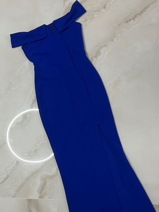 Sukienka maxi studniówka wesele niebieska XS