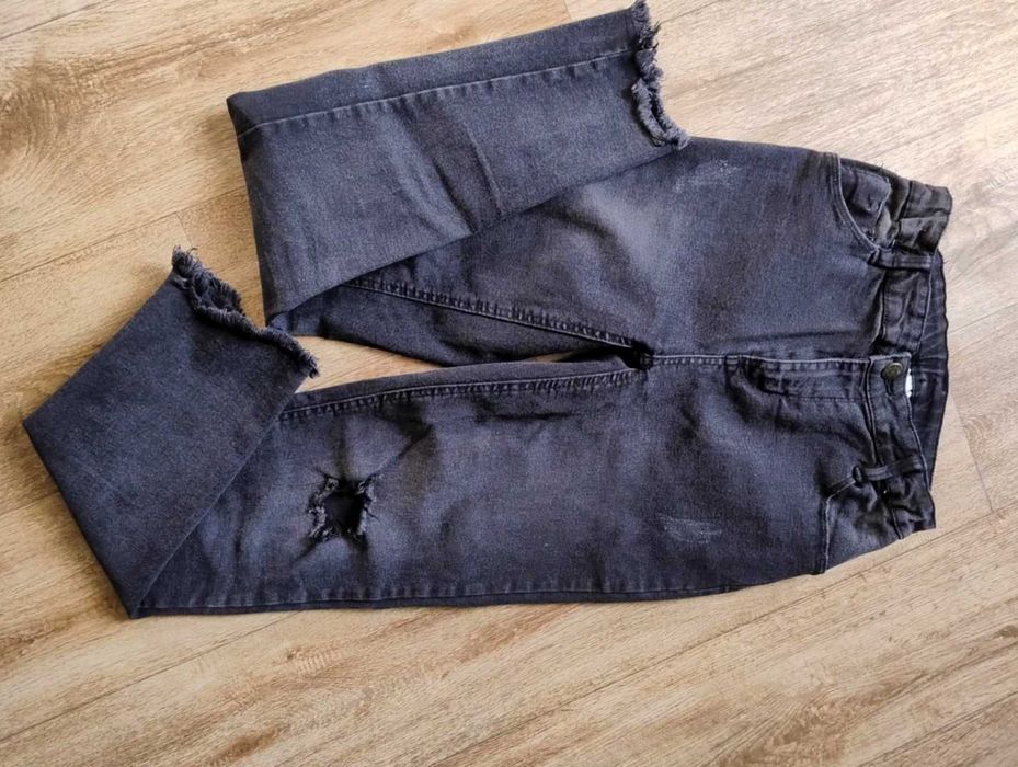 Bluza dziewczęca czarna i fioletowa nierozpinane + spodnie 164/170