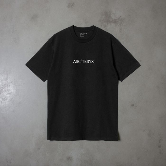 Футболка мужская Arcteryx Logo черная белая Арктерикс Новинка