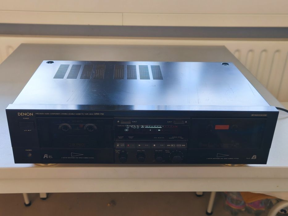 Рез ! Касетна дека Denon DRW-750 ! Зроблено в Японії !
