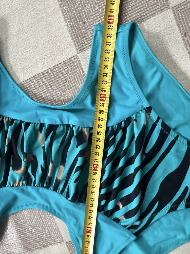Kostium kąpielowy jednoczęściowy monokini zielony zebra 42 luksusowy