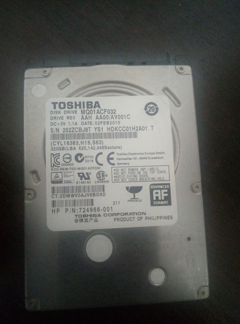 Винчестер для ноутбука 320gb