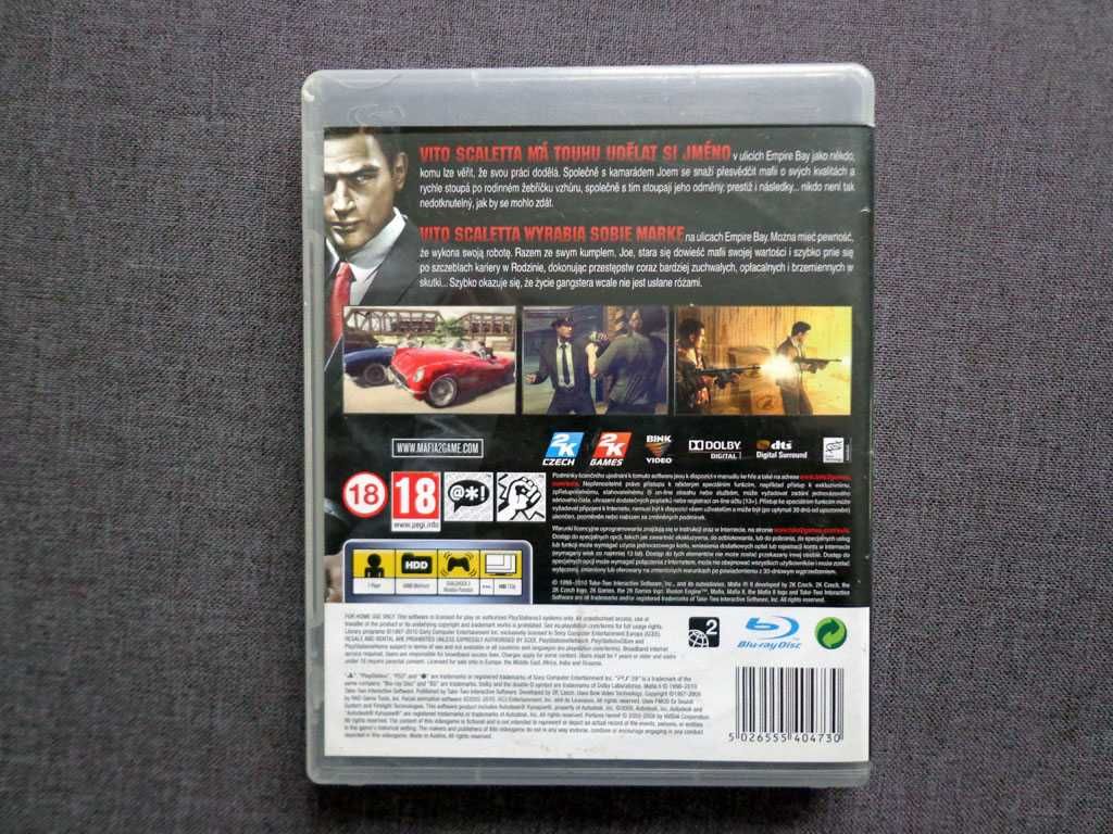 Mafia II Polska Wersja + MAPA - PlayStation PS3