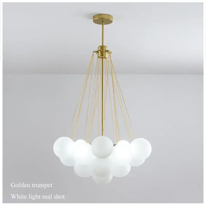 NOWY Lampa żyrandol kule kulki bubble modern classic gold 19 kul