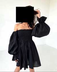 Льняное платье (лляна сукня) чорна