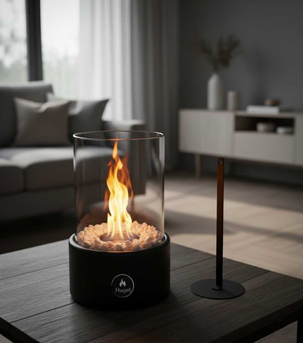 NOWOCZESNY Biokominek wolnostojący + kamienie dekoracyjne