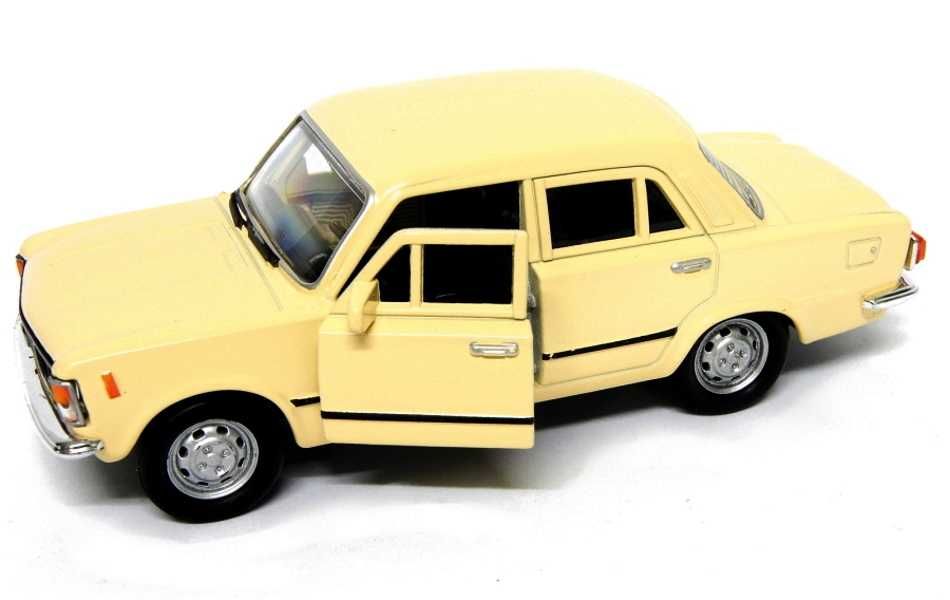 Auto Fiat 125p model WELLY 1:34 PRL KREMOWY