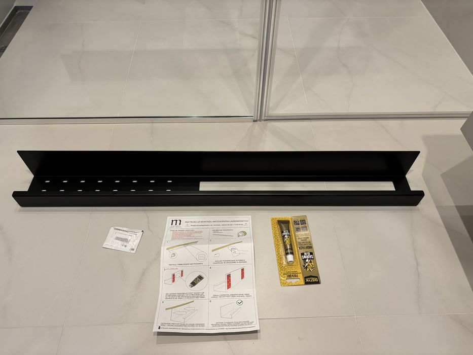 Półka na ręcznik i kosmetyki-łazienka,manufaktura metalu i drewna,NOWA