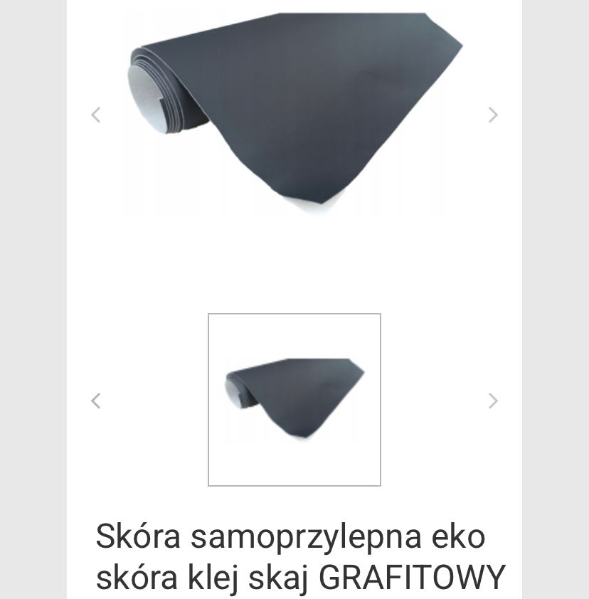eko skóra samoprzylepna do naprawy mebli/siedzeń ciemny grafit