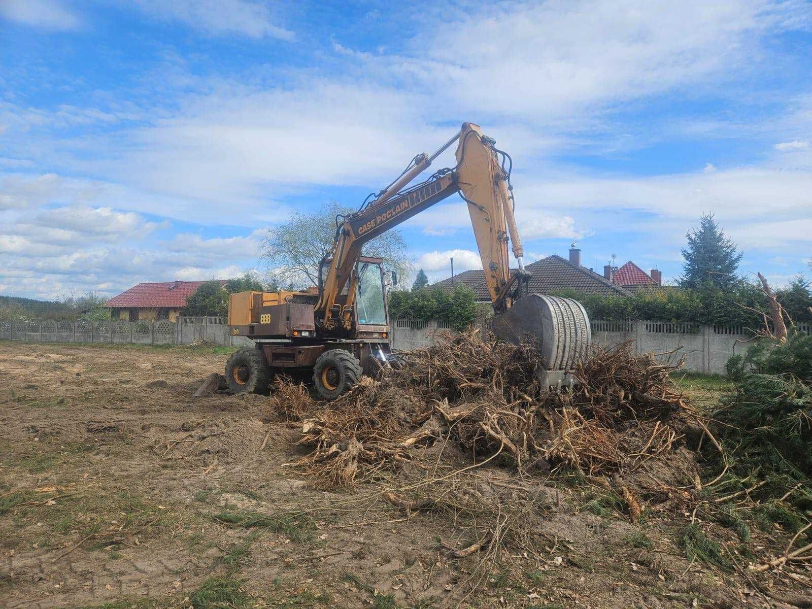 Usługi koparką kołową -karczowanie, wyburzenia, prace ziemne