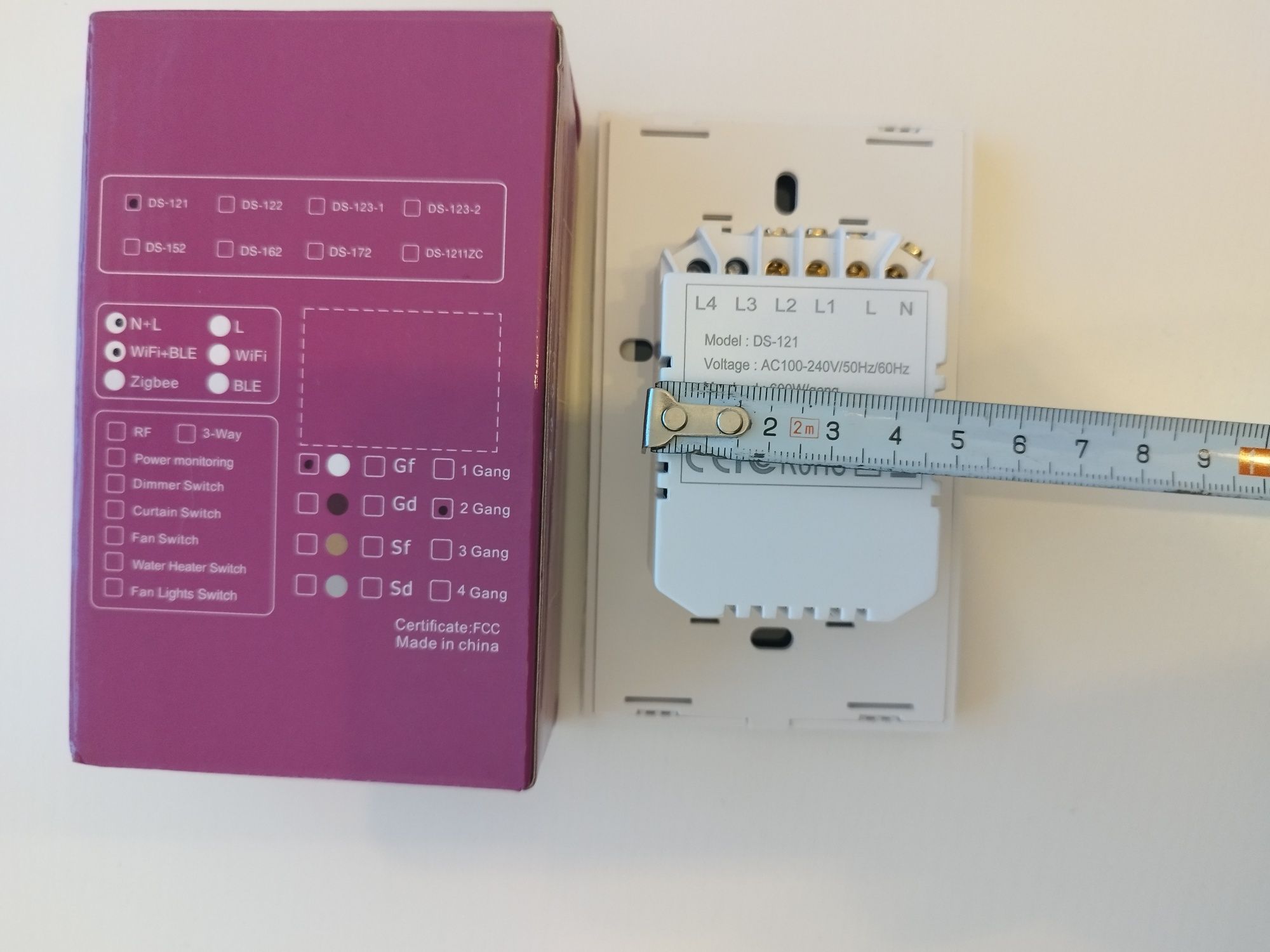 Interruptores Wifi de 1 e 2 botões