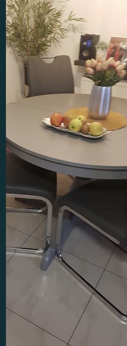 Krzesła fotele na płozach bujane srebrne ekoskóra tanio