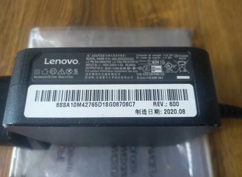 NOWA/oryginał ładowarka LENOVO 20V 3.25A 65W 4.0 x 1.7 ADLX65CDGU2A.