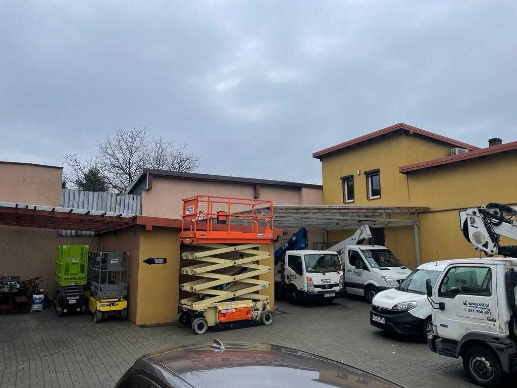 Podnośnik koszowy podest nożycowy zwyżka do 35m z operatorem lub bez