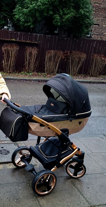 Wózek Junama Diamond satin 2w1 fotelik cybex