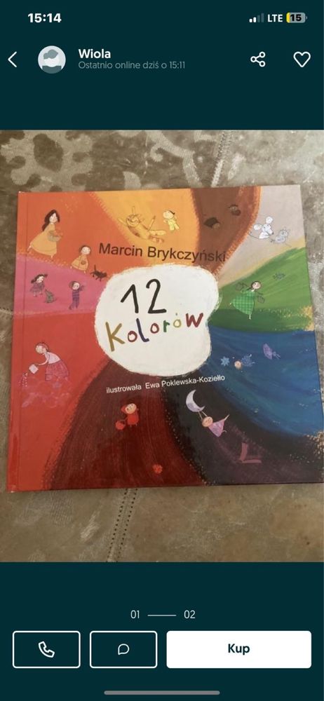 książka dla dzieci 12 kolorów marcin brykczyński wiersze wierszyki
