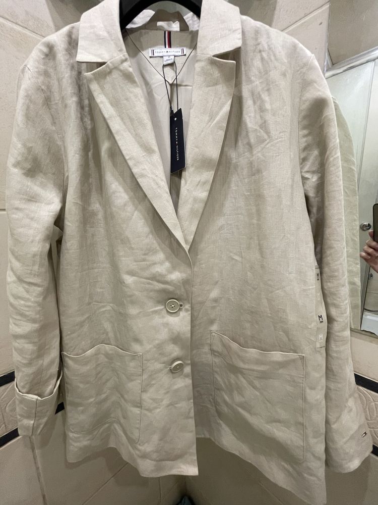 Жакет лен піджак Tommy Hilfiger Massimo dutti