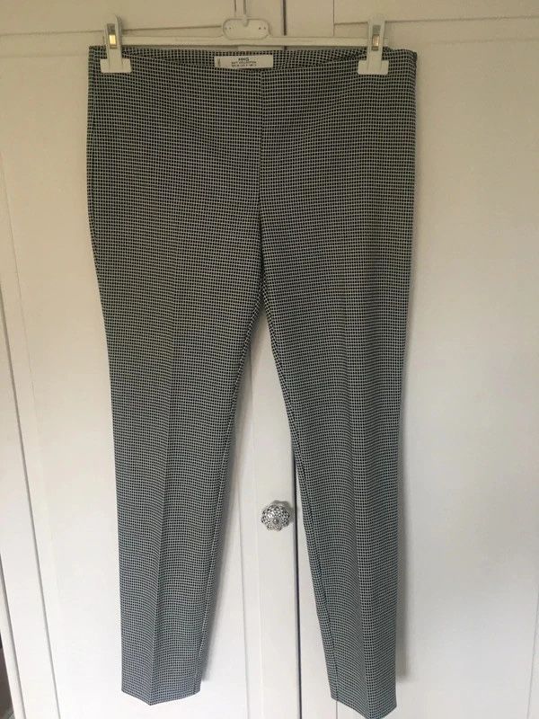Mango suit cygaretki chinos do kostki pepitka eleganckie do garnituru