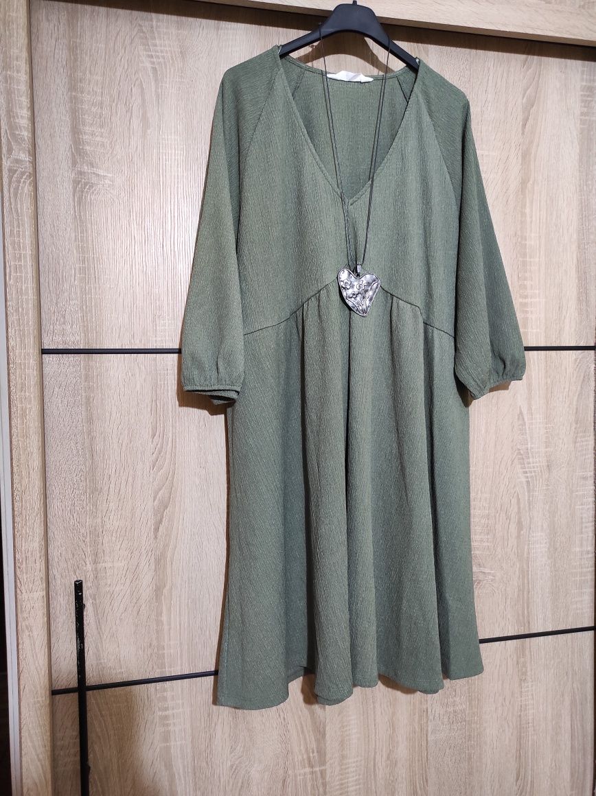 Sukienka Boho plus size 46 48 duży rozmiar etno