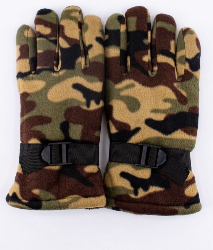 Тактические зимние флисовые мужские перчатки камуфляж