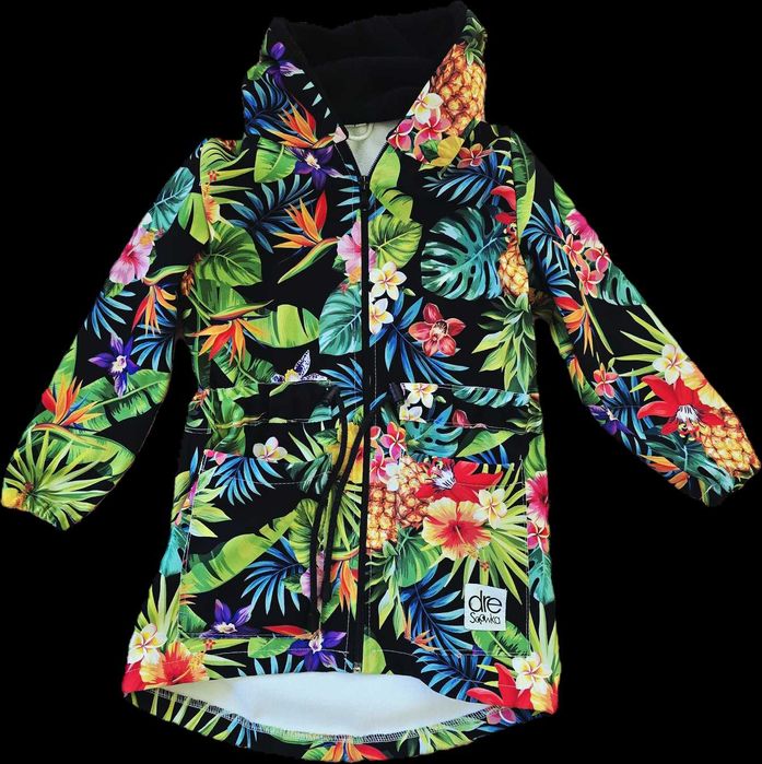 Śliczna kurtka- płaszczyk softshell, dla dziewczynki 110/116