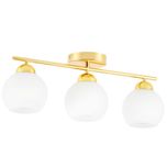 ZŁOTA Lampa SUFITOWA Szklana LOFT - Polska produkcja! 3xE27