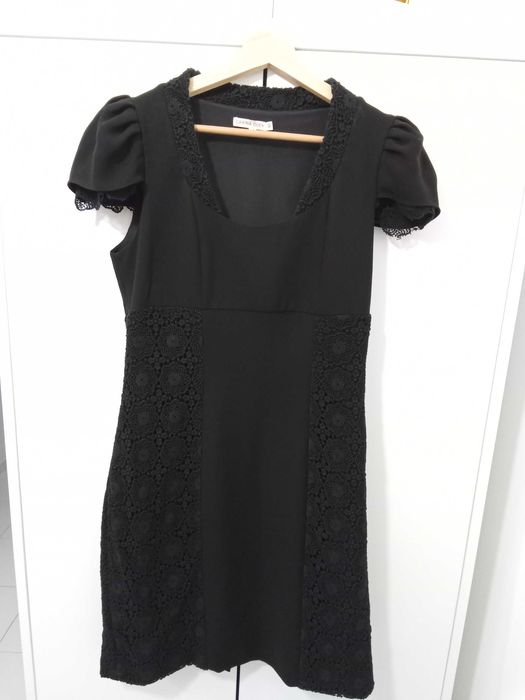 Vestido midi preto