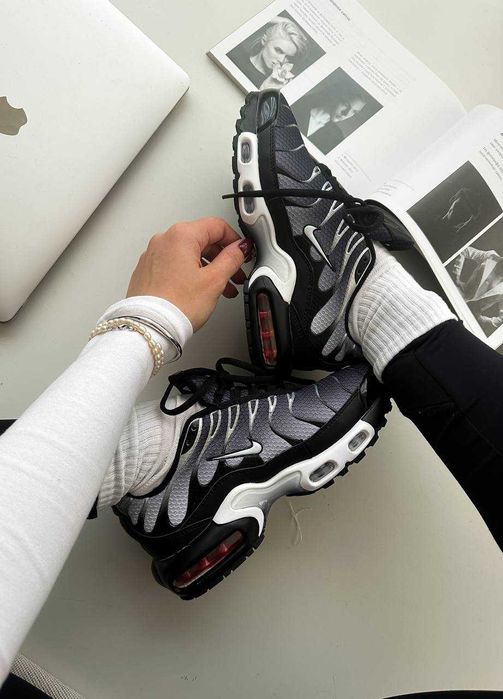 Осенние Кроссовки Nike TN Plus Black grey / Найк ТН 38 39 40 41 42