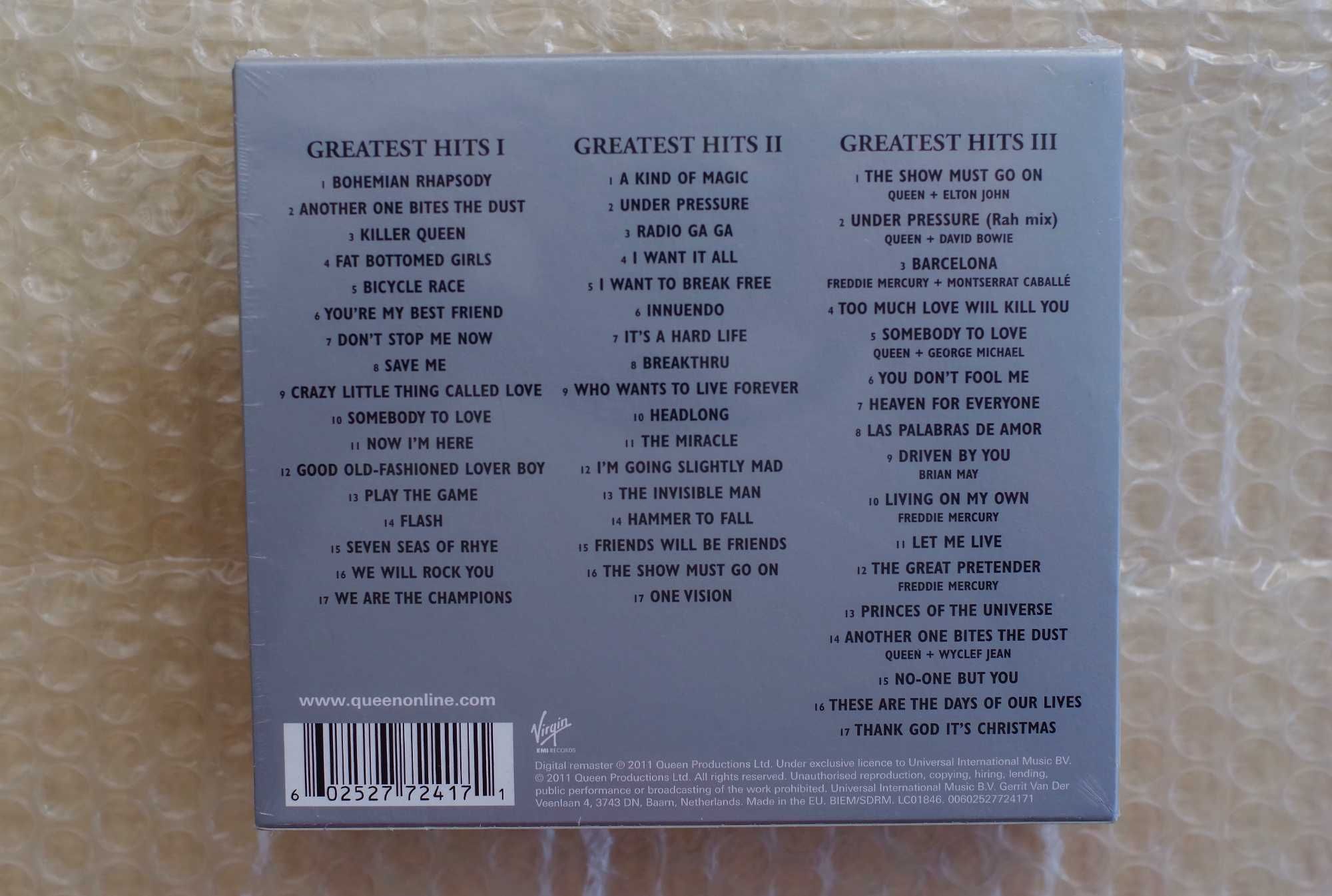 Queen "Greatest Hits I, II, III". 3 x CD Box